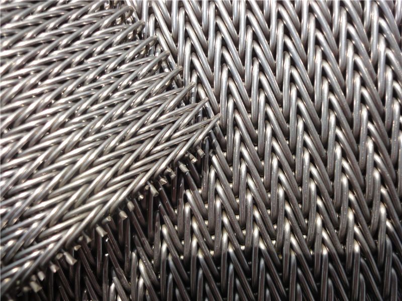 Chevron Stainless Steel High-Temperature Conveyor Belt